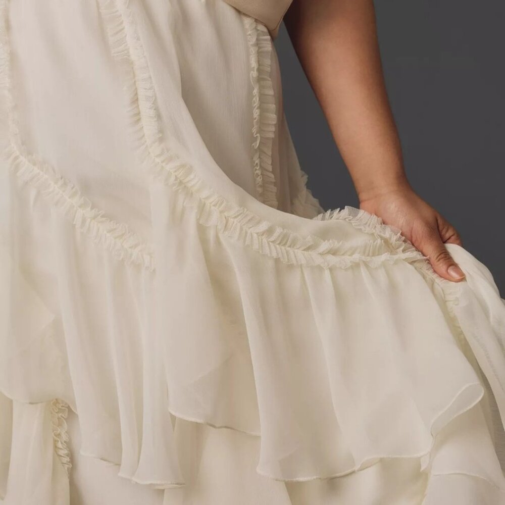 Anthropologie Kavita Bhartia Ruffle Maxi Skirt - Picture 5 of 5